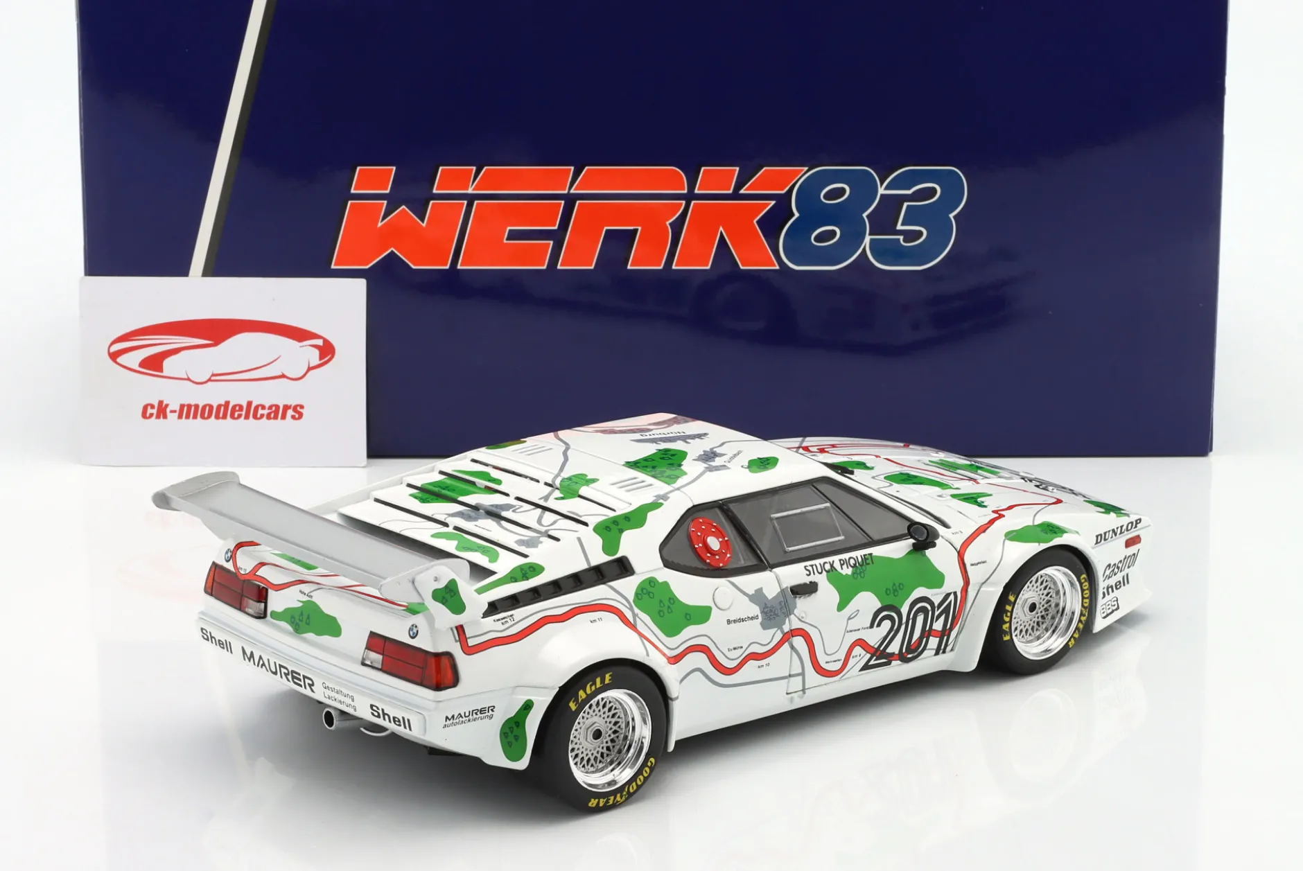 BMW M1 Procar #201 3rd 1000km Nürburgring 1980 Stuck, Piquet 1:18 WERK83