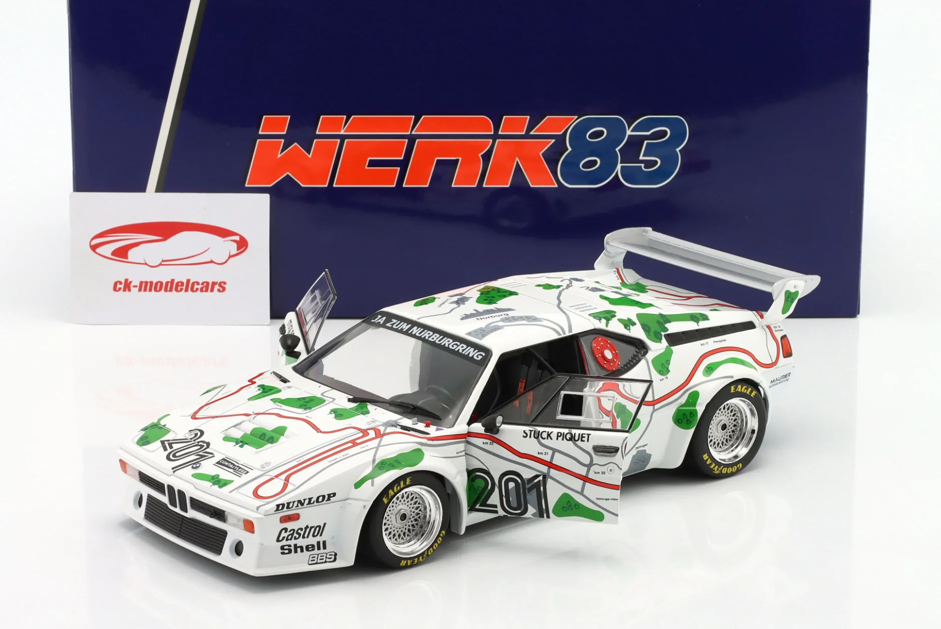 BMW M1 Procar #201 3rd 1000km Nürburgring 1980 Stuck, Piquet 1:18 WERK83