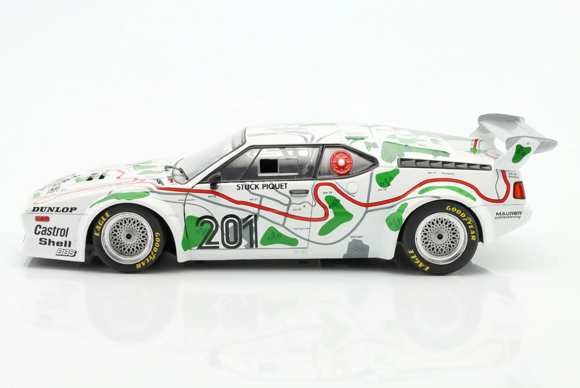 BMW M1 Procar #201 3rd 1000km Nürburgring 1980 Stuck, Piquet 1:18 WERK83