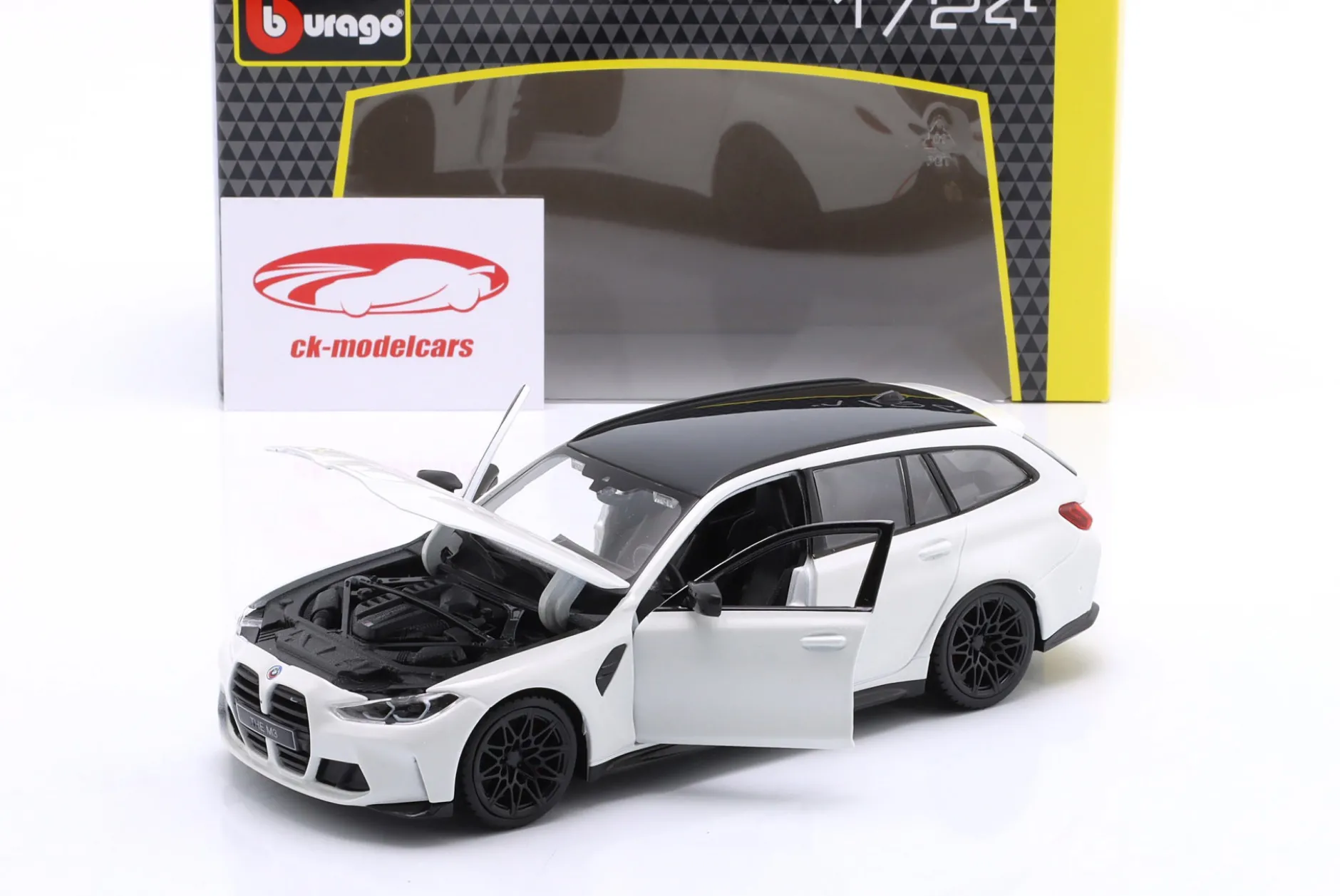 BMW M3 Touring Baujahr 2023 weiß 1:24 Bburago