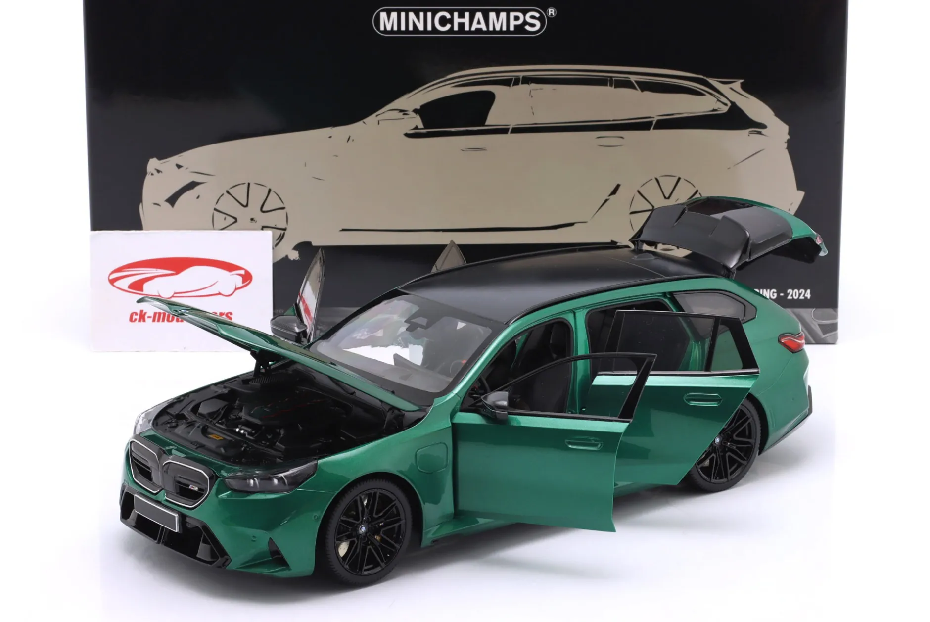 BMW M5 Touring (G99) Baujahr 2024 grün metallic 1:18 Minichamps