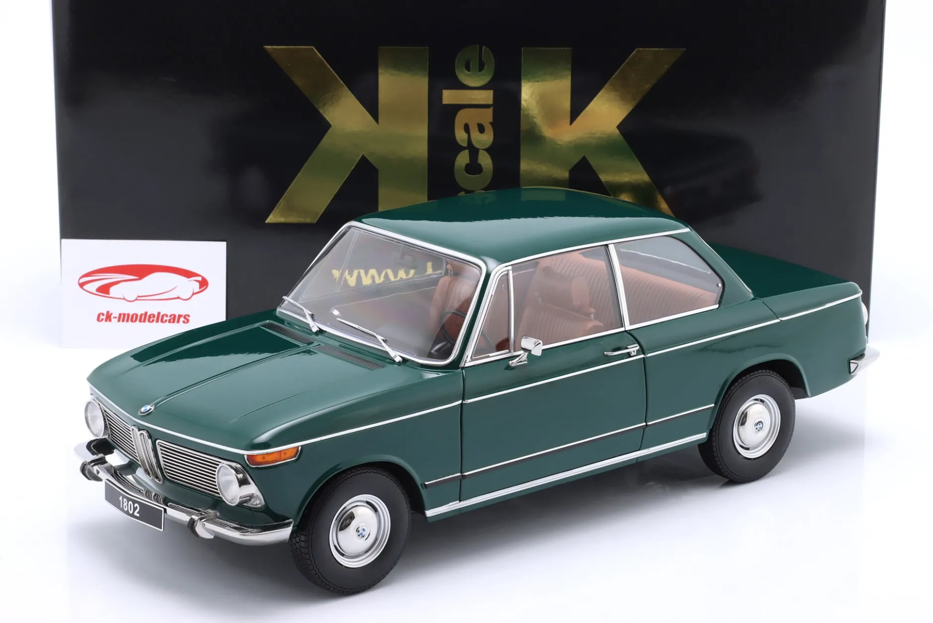 BMW 1802 1. Serie Baujahr 1967 grün 1:12 KK-Scale