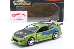 Brian's Mitsubishi Eclipse Fast & Furious (2001) grün / Dekor 1:24 Jada Toys