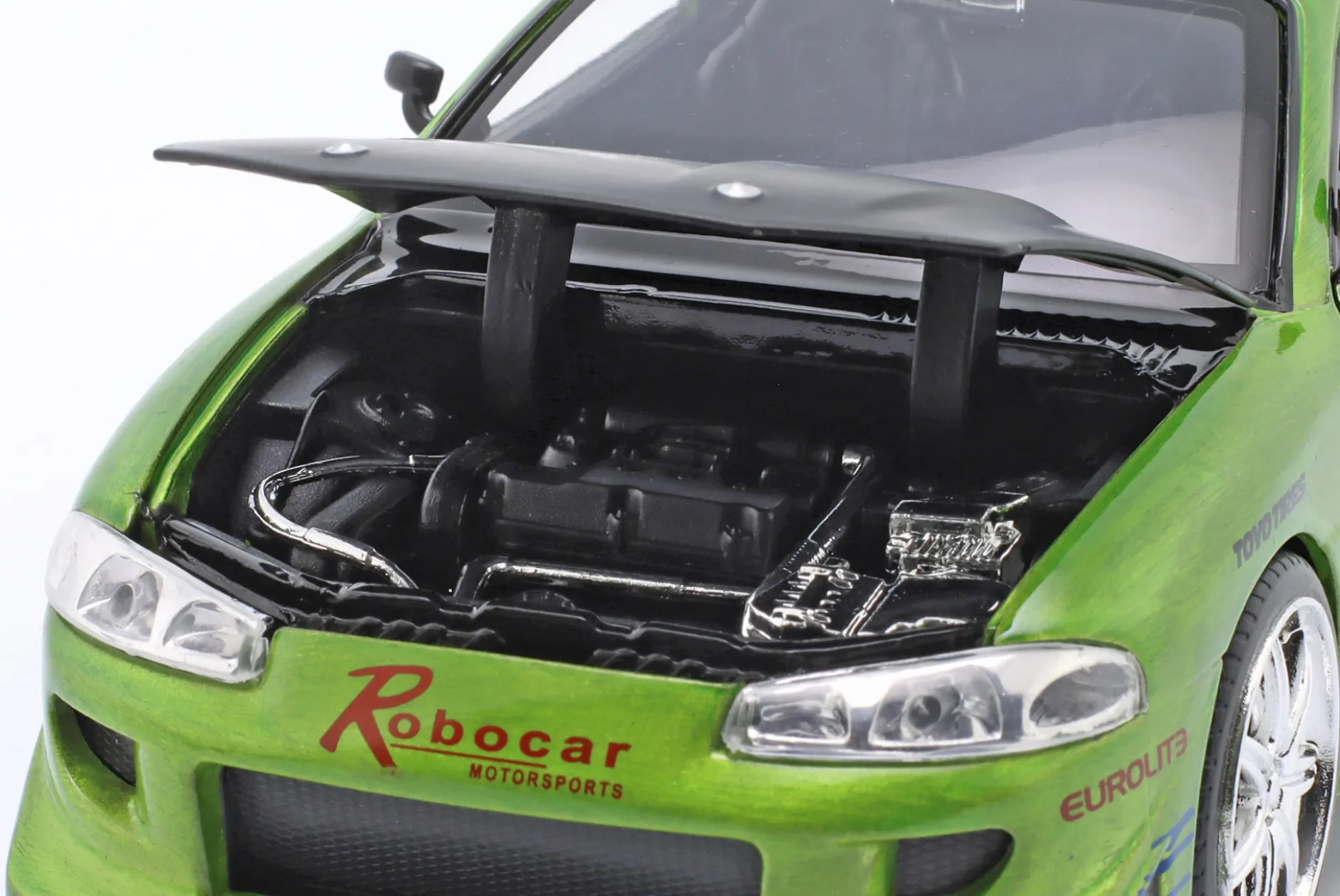 Brian's Mitsubishi Eclipse Fast & Furious (2001) grün / Dekor 1:24 Jada Toys
