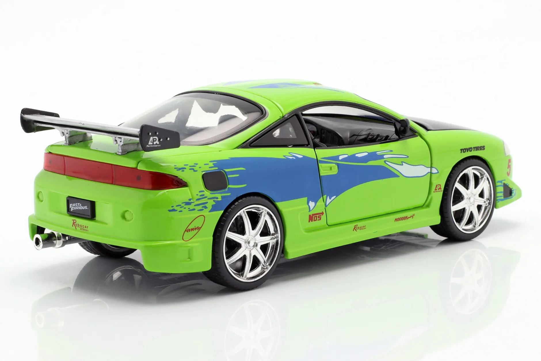 Brian's Mitsubishi Eclipse The Fast and the Furious 2001 grün 1:24 Jada Toys