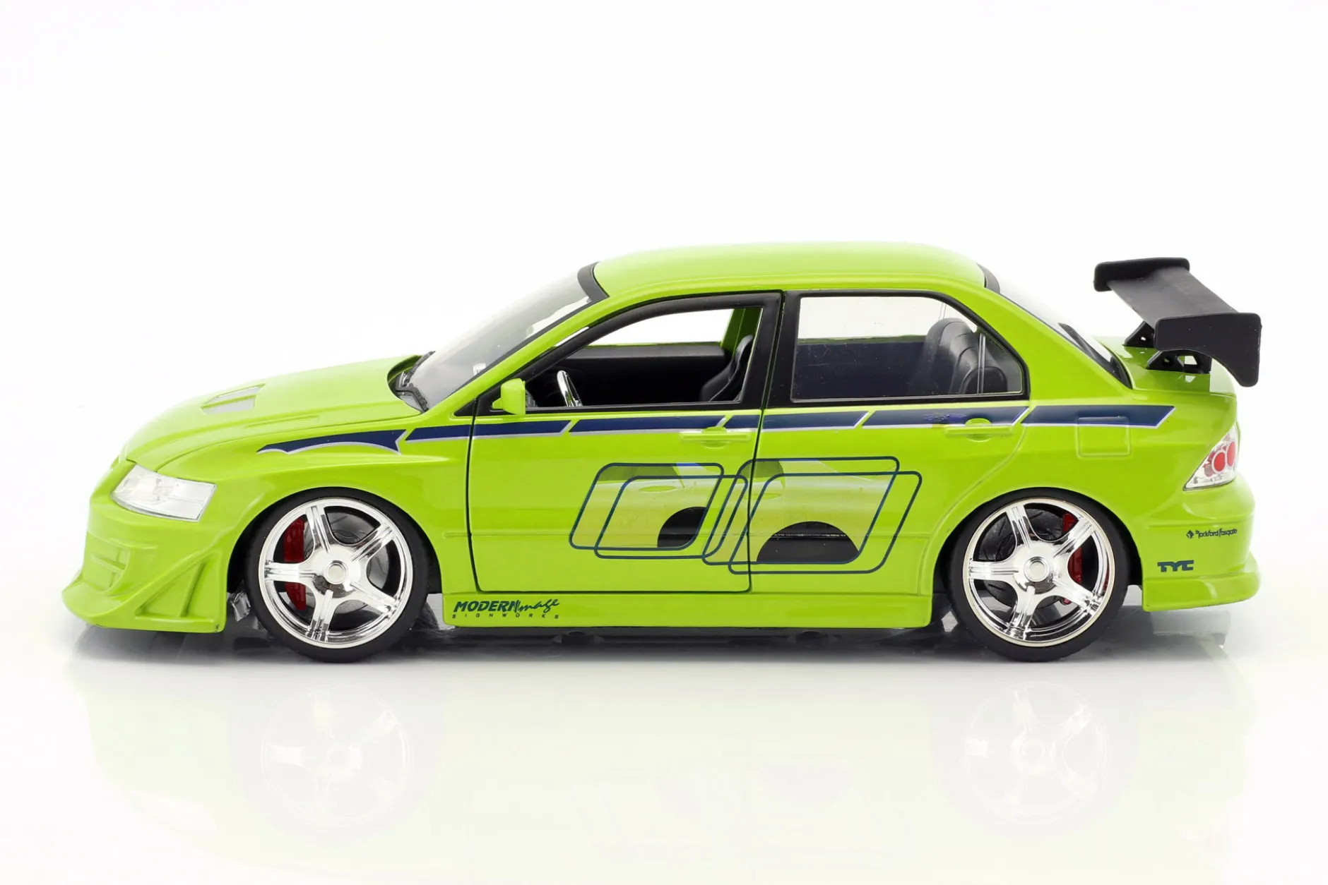 Brian's Mitsubishi Lancer Evolution VII 2 Fast 2 Furious 2003 1:24 Jada Toys