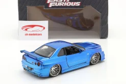 Brian´s Nissan Skyline GT-R (R34) Fast and Furious blau 1:24 Jada Toys