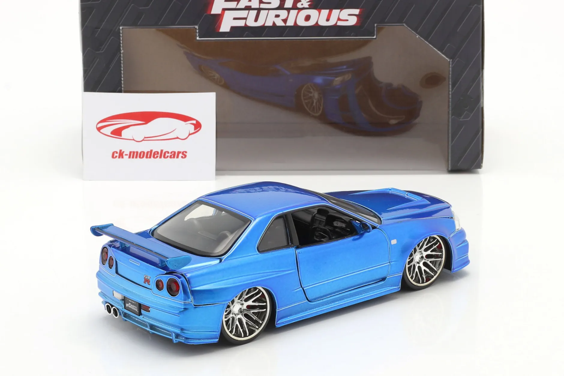 Brian´s Nissan Skyline GT-R (R34) Fast and Furious blau 1:24 Jada Toys