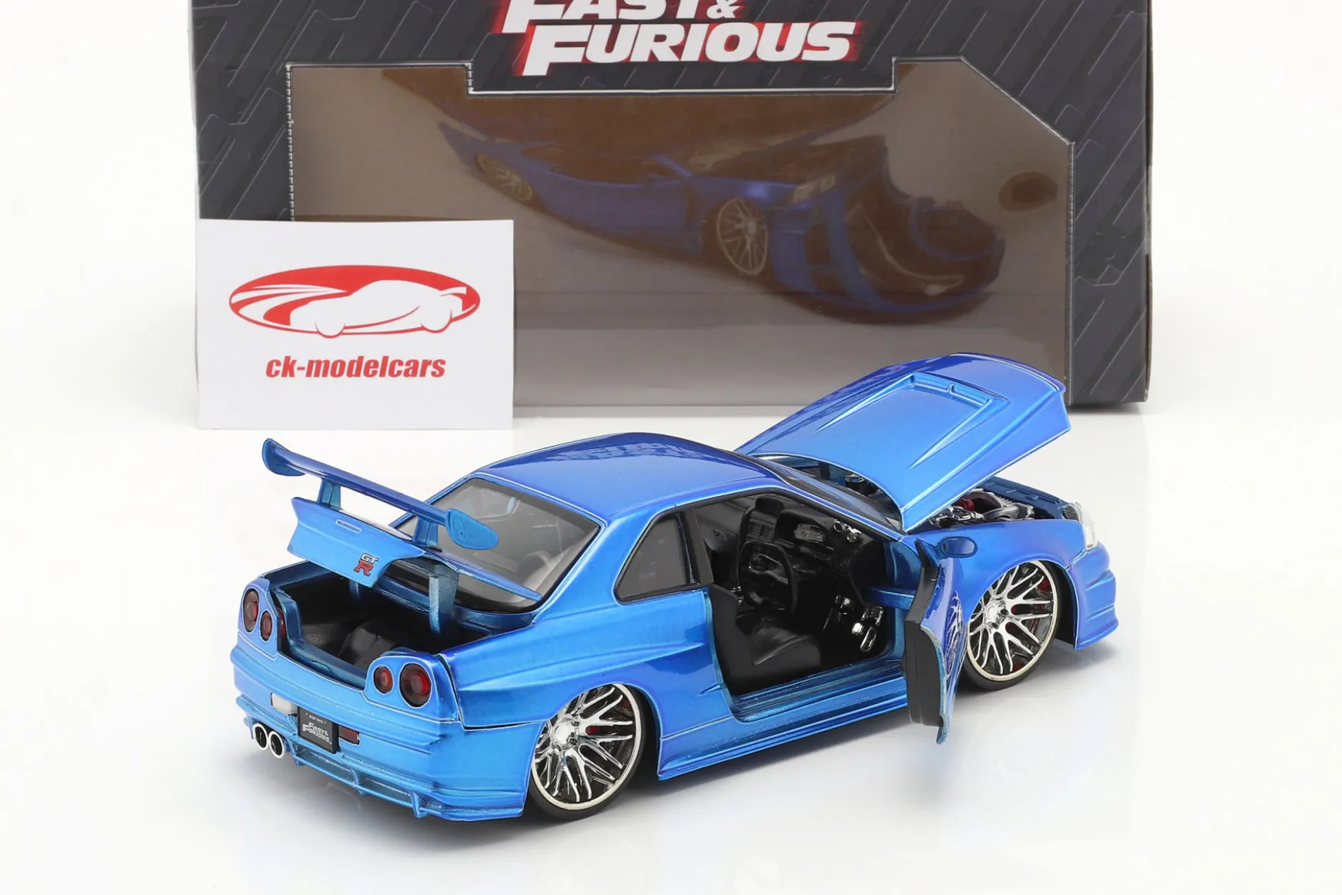 Brian´s Nissan Skyline GT-R (R34) Fast and Furious blau 1:24 Jada Toys
