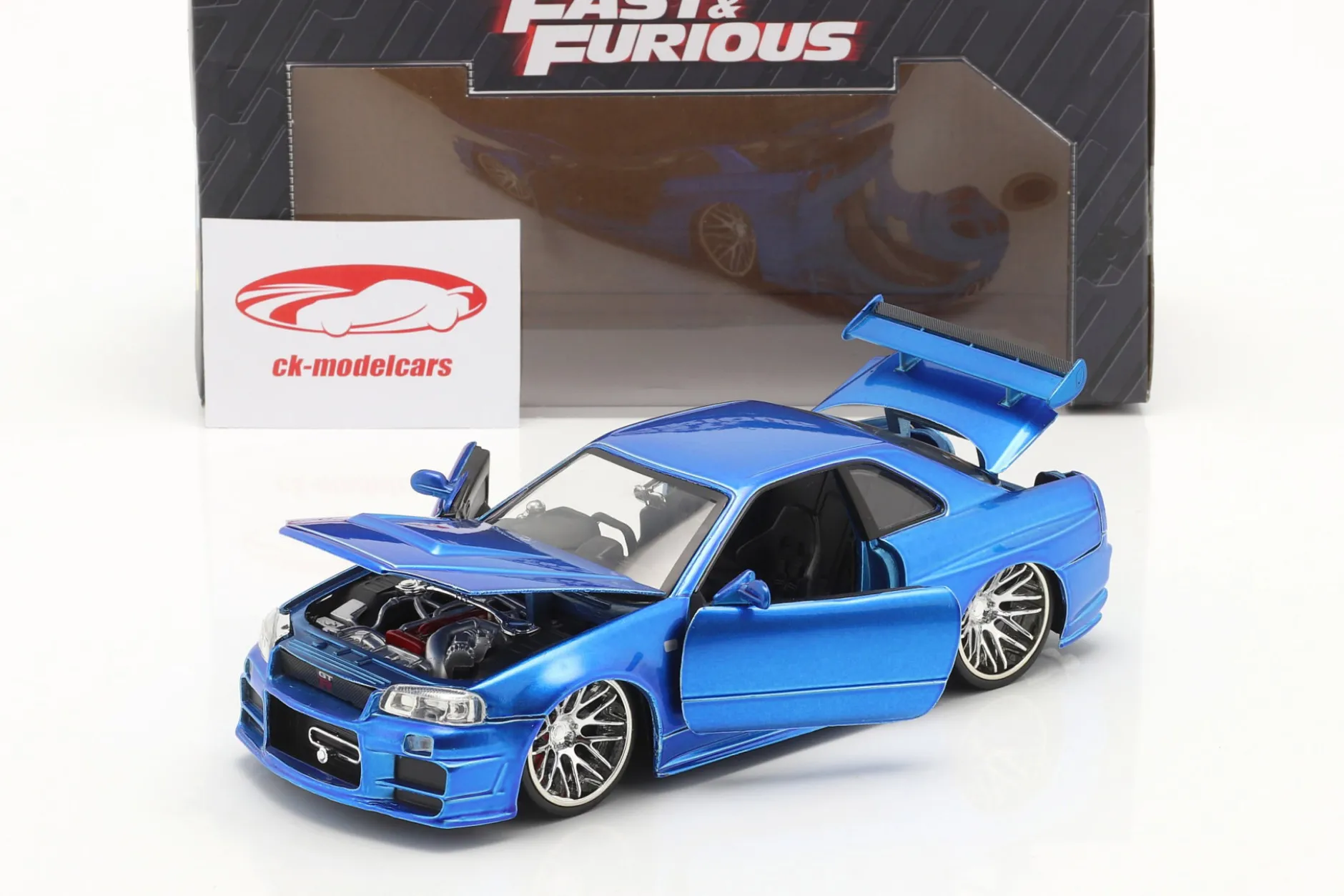 Brian´s Nissan Skyline GT-R (R34) Fast and Furious blau 1:24 Jada Toys