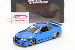 Brian´s Nissan Skyline GT-R (R34) Fast and Furious blau 1:24 Jada Toys
