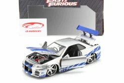 Brian's Nissan Skyline GT-R (R34) Film 2 Fast 2 Furious 2003 1:24 Jada Toys