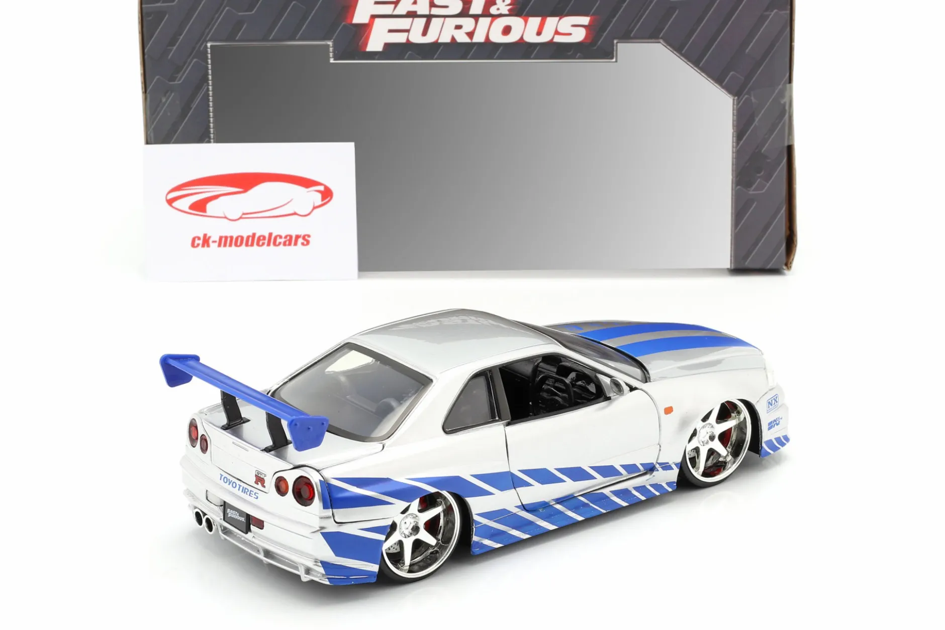 Brian's Nissan Skyline GT-R (R34) Film 2 Fast 2 Furious 2003 1:24 Jada Toys