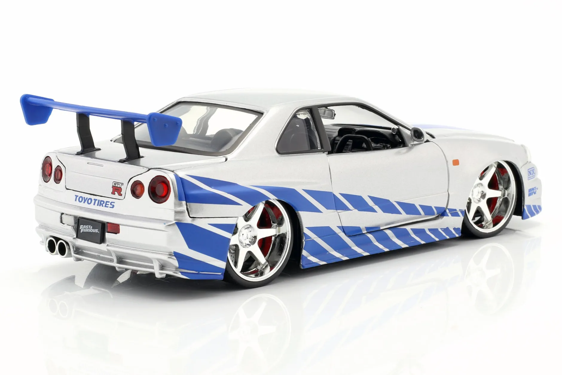 Brian's Nissan Skyline GT-R (R34) Film 2 Fast 2 Furious 2003 1:24 Jada Toys