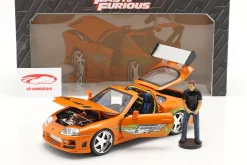 Brian's Toyota Supra 1995 Film Fast & Furious (2001) mit Figur 1:18 Jada Toys