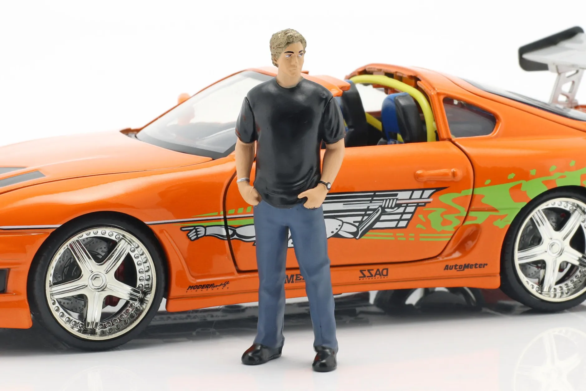 Brian's Toyota Supra 1995 Film Fast & Furious (2001) mit Figur 1:24 Jada Toys