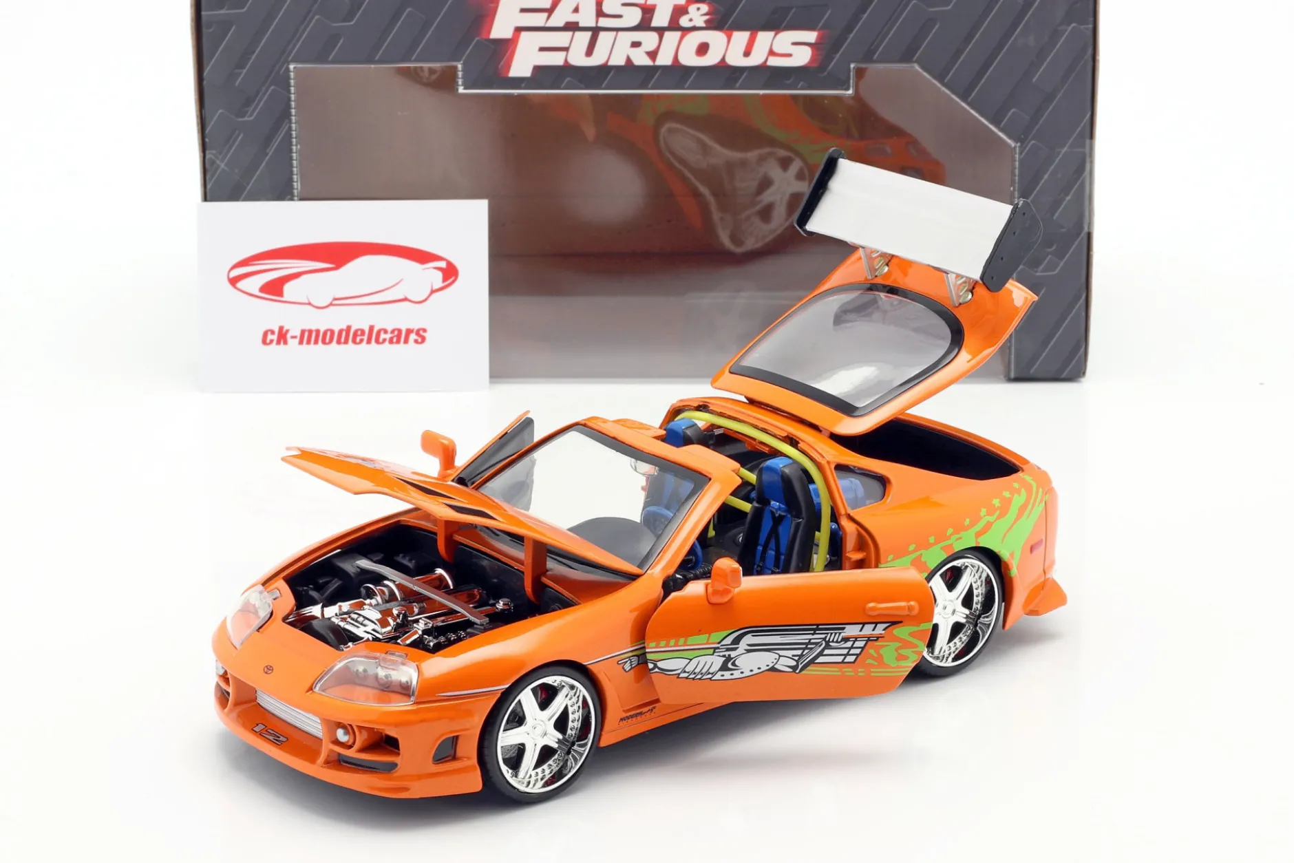 Brian's Toyota Supra Film Fast & Furious 7 (2015) orange 1:24 Jada Toys