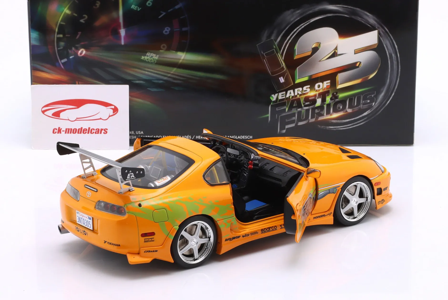 Brian's Toyota Supra MK4 Movie Fast & Furious (2001) orange 1:18 Solido
