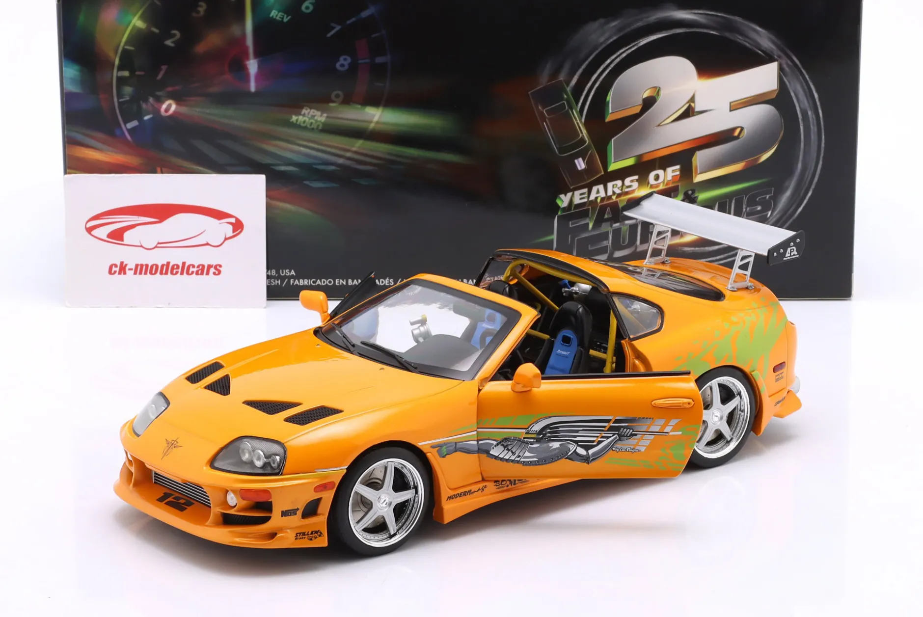 Brian's Toyota Supra MK4 Movie Fast & Furious (2001) orange 1:18 Solido