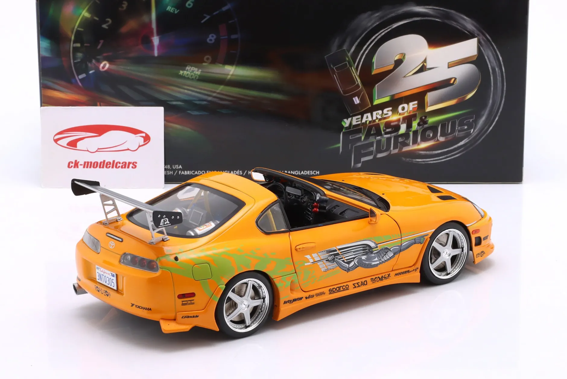 Brian's Toyota Supra MK4 Movie Fast & Furious (2001) orange 1:18 Solido