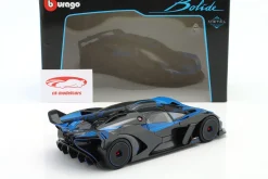 Bugatti Bolide W16.4 Baujahr 2020 blau / carbon 1:18 Bburago