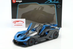 Bugatti Bolide W16.4 Baujahr 2020 blau / carbon 1:18 Bburago