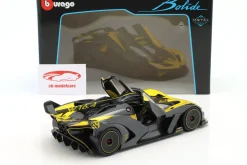 Bugatti Bolide W16.4 Baujahr 2020 gelb / carbon 1:18 Bburago