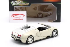Bugatti Veyron Baujahr 2011 Fast & Furious 7 (2015) weiß / beige 1:24 Jada Toys