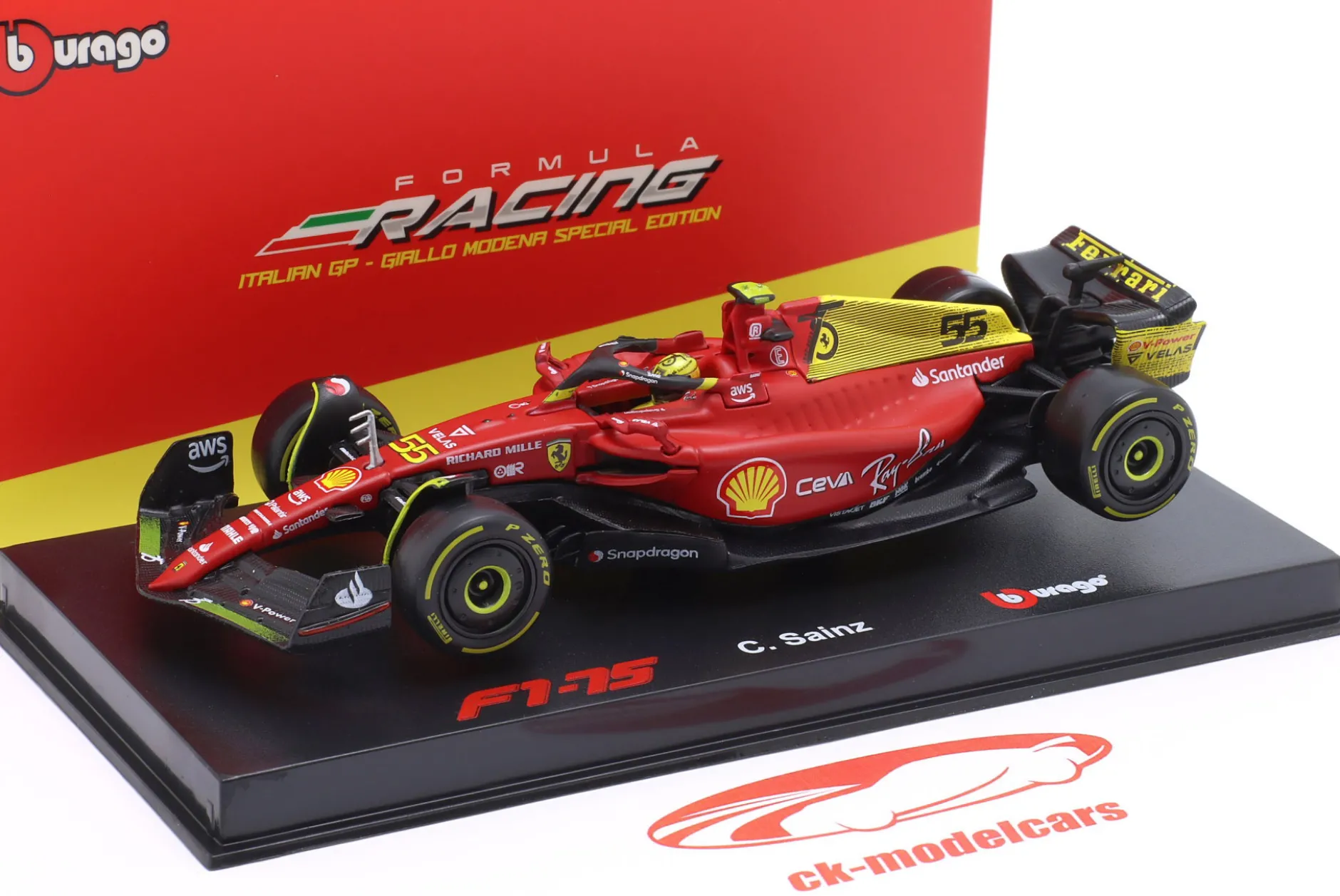 Carlos Sainz Jr. Ferrari F1-75 #55 4th Italien GP Formel 1 2022 1:43 Bburago