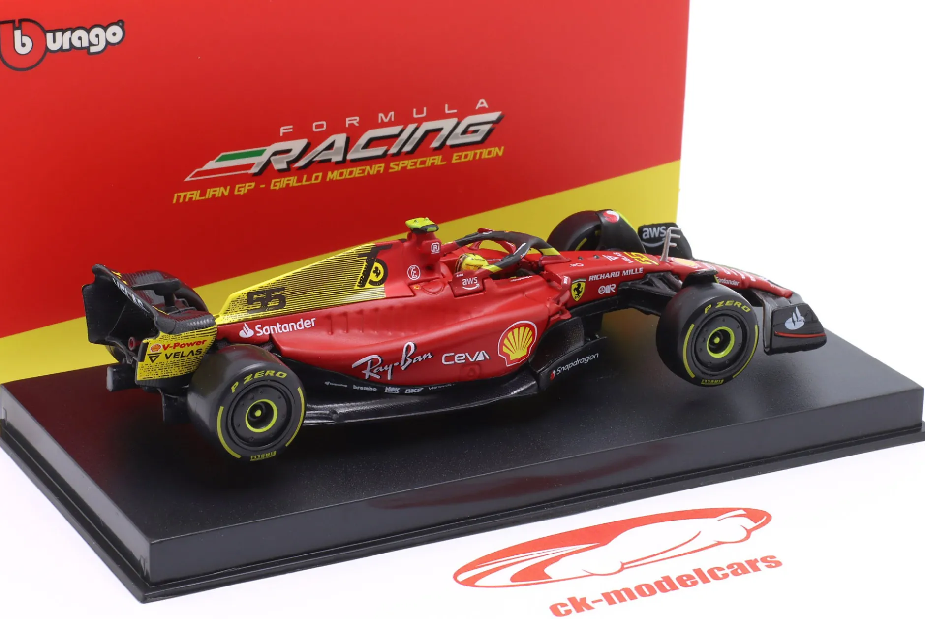 Carlos Sainz Jr. Ferrari F1-75 #55 4th Italien GP Formel 1 2022 1:43 Bburago