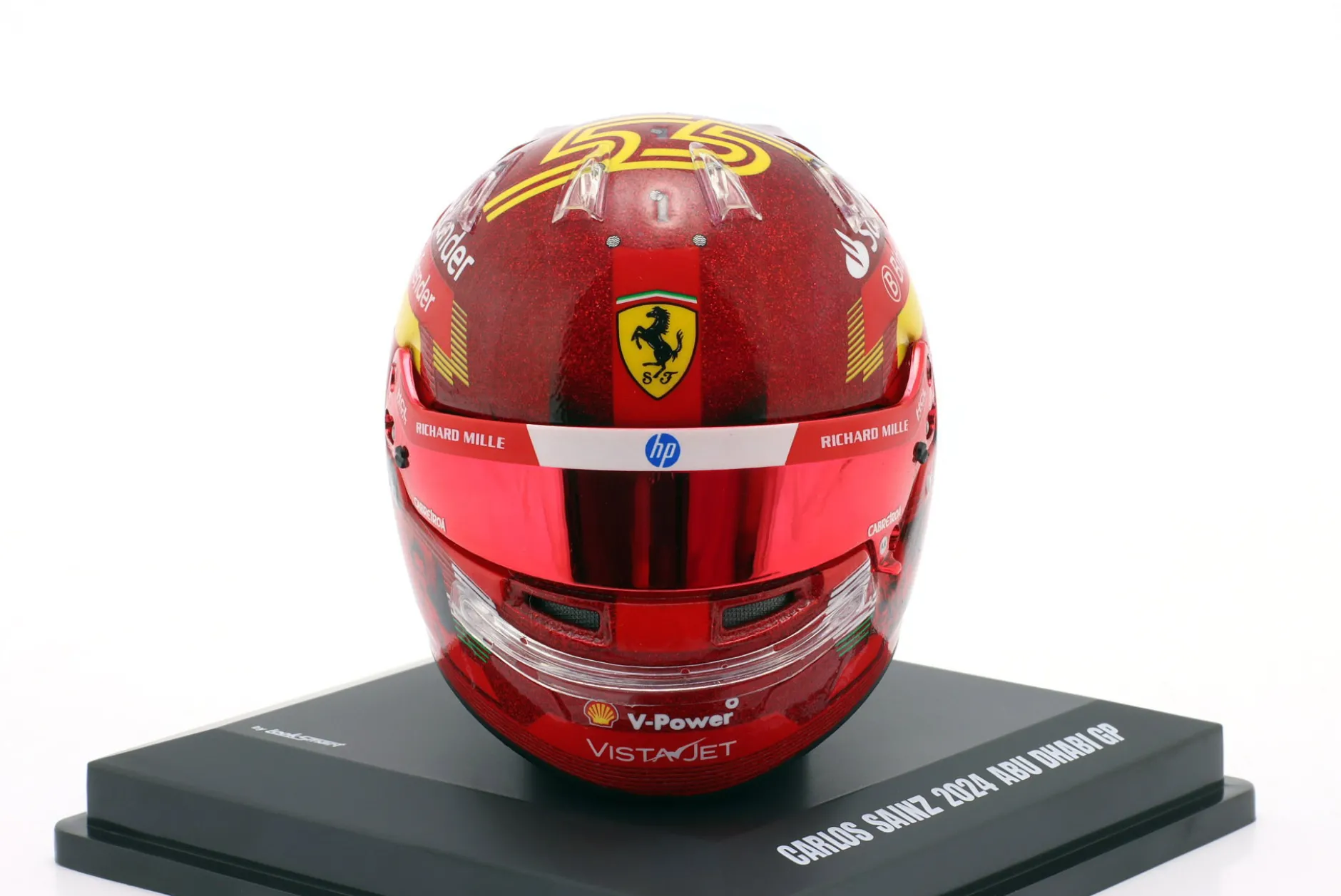 Carlos Sainz Scuderia Ferrari #55 2nd Abu Dhabi GP Formel 1 2024 Helm 1:5 LookSmart