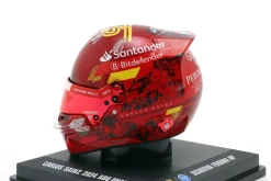 Carlos Sainz Scuderia Ferrari #55 2nd Abu Dhabi GP Formel 1 2024 Helm 1:5 LookSmart