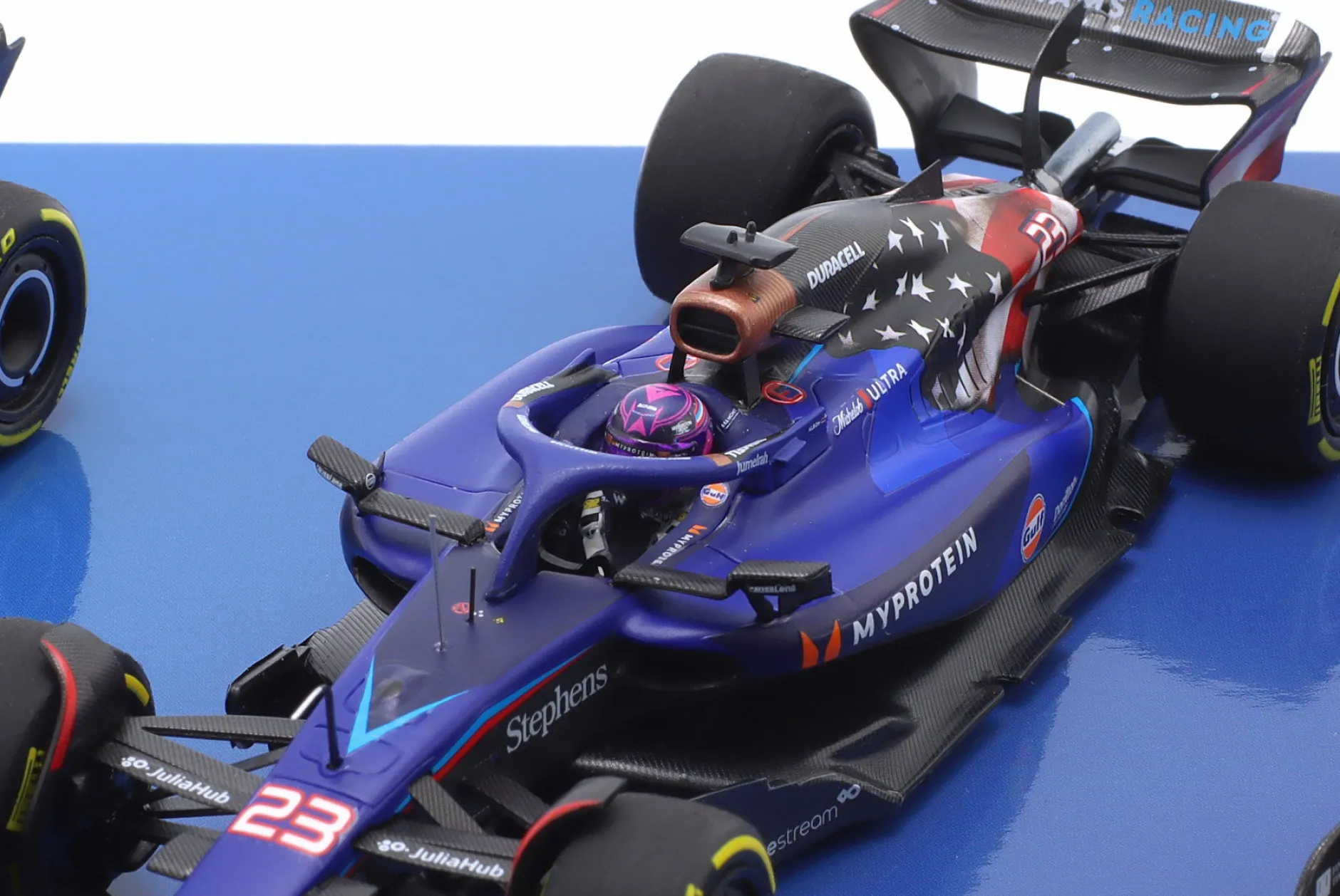 4-Car Set Alex Albon Williams FW45 #23 Formel 1 2023 1:43 Minichamps