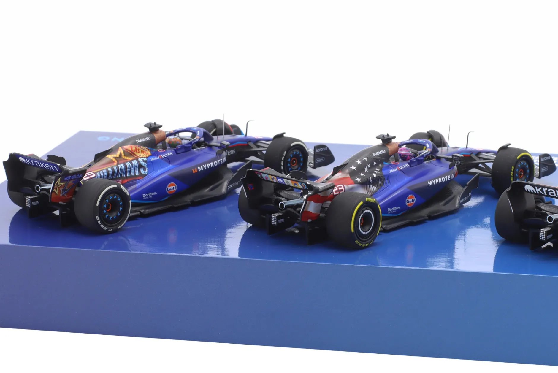 4-Car Set Alex Albon Williams FW45 #23 Formel 1 2023 1:43 Minichamps