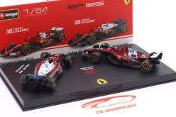 2-Car Set Charles Leclerc Ferrari SF-25 #16 Formel 1 2025 1:64 Bburago