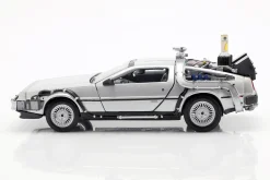 3 Car-Set DeLorean DMC-12 Back to the Future Part 1-3 1985-90 1:24 Welly