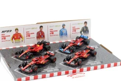 4-Car Set Ferrari Charles Leclerc Formel 1 2023-2024 1:43 Bburago
