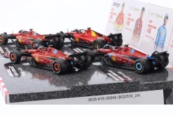 4-Car Set Ferrari Charles Leclerc Formel 1 2023-2024 1:43 Bburago