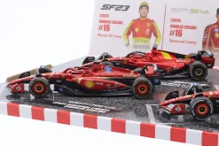4-Car Set Ferrari Charles Leclerc Formel 1 2023-2024 1:43 Bburago