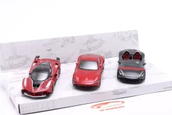 3-Car Set Ferrari Monza SP2 / FXX-K #10 / Roma 1:43 Bburago