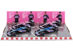 4-Car Set Gasly #10 & Ocon #31 Alpine A523 Formel 1 2023 1:43 Bburago