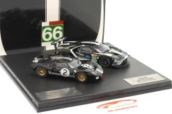 2-Car Set 24h LeMans: Ford GT40 #2 1966 & Ford GT #66 2019 1:43 Ixo