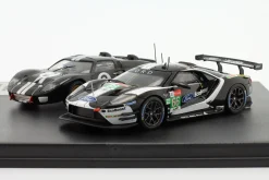 2-Car Set 24h LeMans: Ford GT40 #2 1966 & Ford GT #66 2019 1:43 Ixo