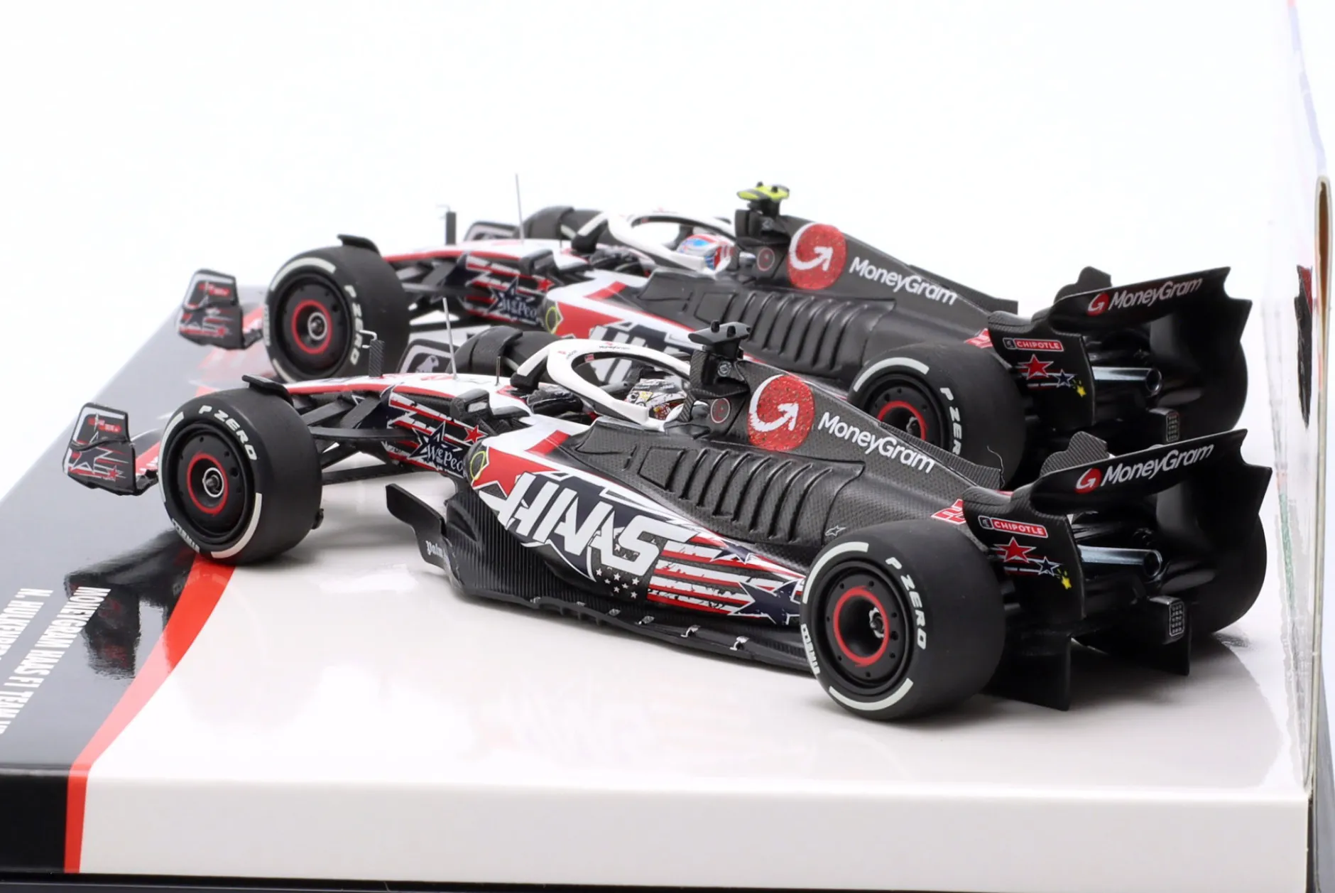 2-Car Set Hülkenberg #27 & Magnussen #20 USA GP Formel 1 2023 1:43 Minichamps