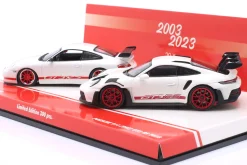 2-Car Set 20 Jahre Porsche 911 GT3 RS: 996 (2003) & 992 (2023) 1:43 Minichamps