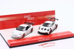 2-Car Set 20 Jahre Porsche 911 GT3 RS: 996 (2003) & 992 (2023) 1:43 Minichamps