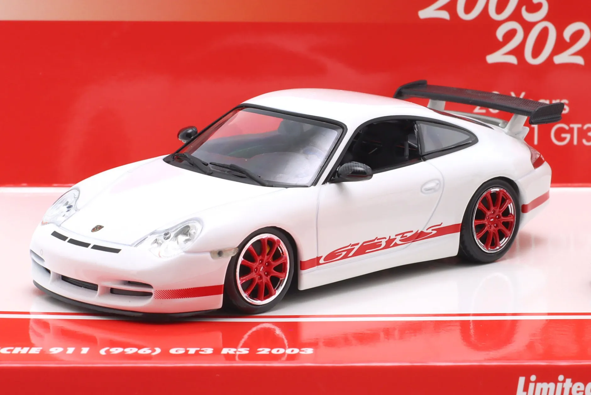 2-Car Set 20 Jahre Porsche 911 GT3 RS: 996 (2003) & 992 (2023) 1:43 Minichamps