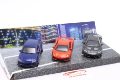 3-Car Set Lamborghini Urus / Aventador / Centenario LP770-4 1:43 Bburago