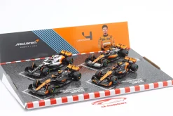 4-Car Set Lando Norris McLaren Formel 1 2023-2024 1:43 Bburago