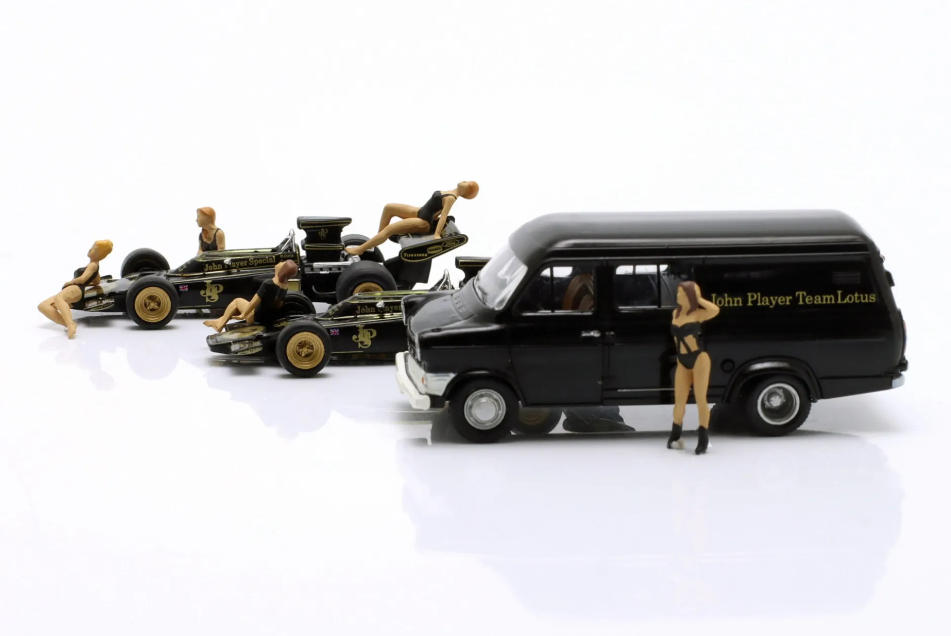 3-Car Set Lotus: Sieger Frankreich GP Formel 1 1974 1:87 Brekina